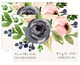Gray and Ivory Rose Bunch Save The Date Announcements Image 3 of 3